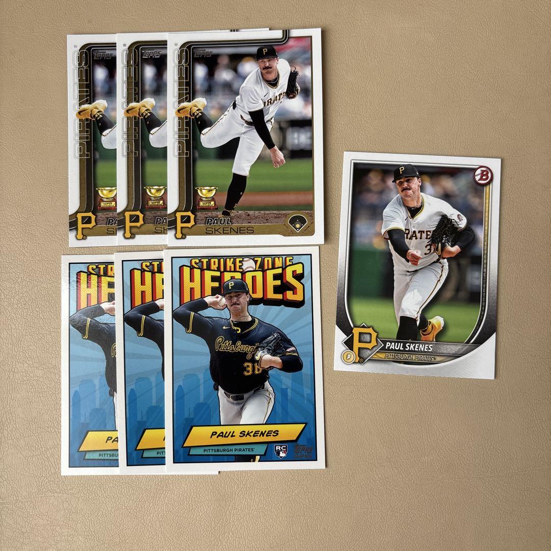 【楽天最安値に挑戦】 topps Paul ベースカード・インサート7枚 スキーンズ Skenes K-POP・アジア