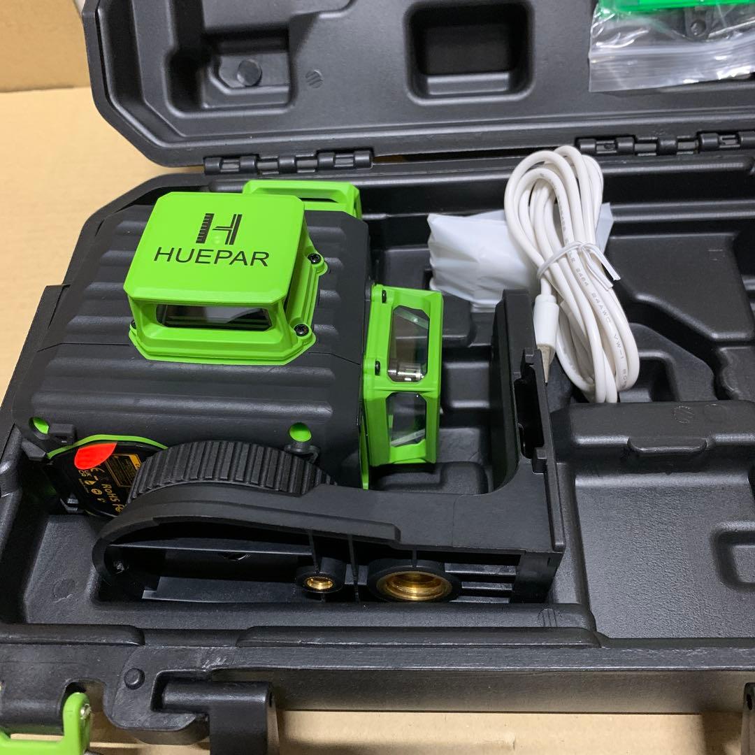 新品 Huepar 3x360° レーザー墨出し器 緑色 レーザー クロスライン 新品 Huepar 3x360° レーザー墨出し器 緑色 レーザー クロスライン