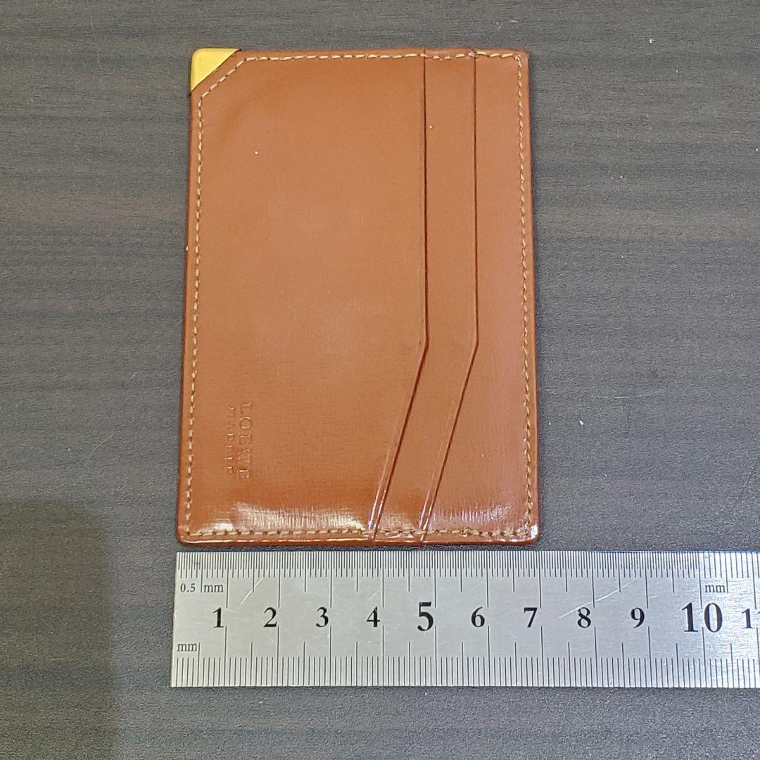 希少ヴィンテージ　ロエベ LOEWE オープン プレーンカードケース　名刺入れ