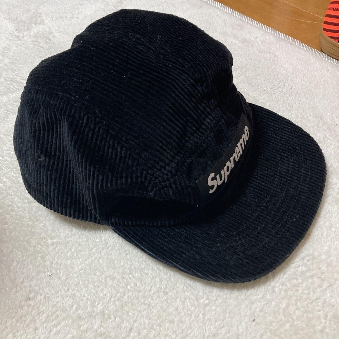 Supreme コーデュロイキャップ 黒