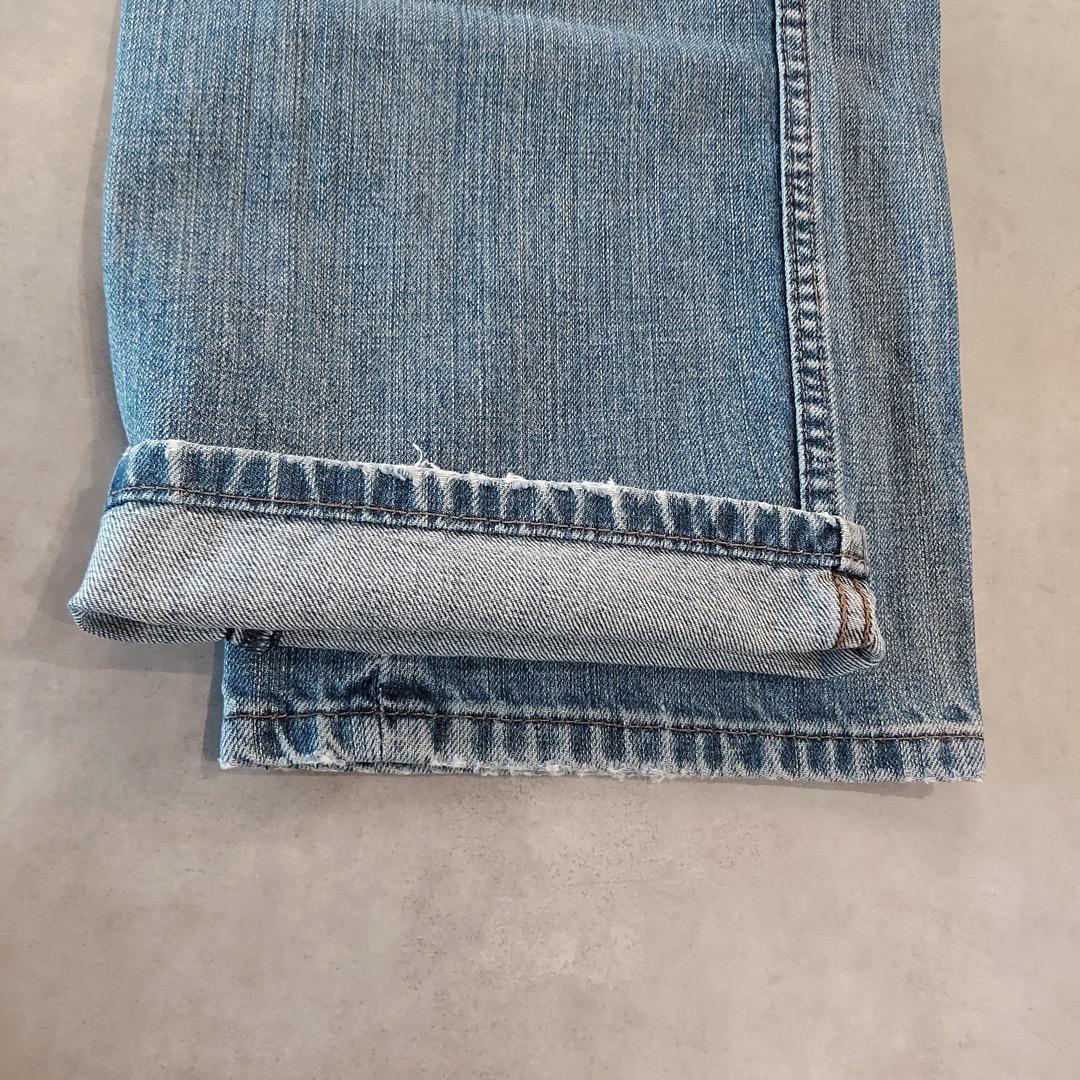 リーバイス569 Levis W33 ブルーデニム 青 ヒゲ 縦落ち 14586