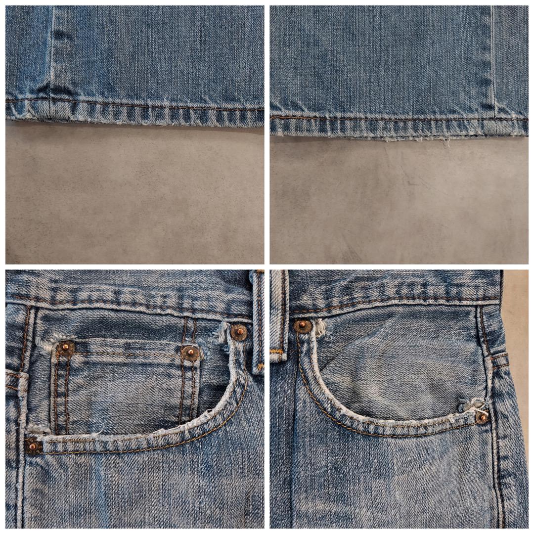 リーバイス569 Levis W32 ブルーデニム 青 ヒゲ 縦落ち 14579