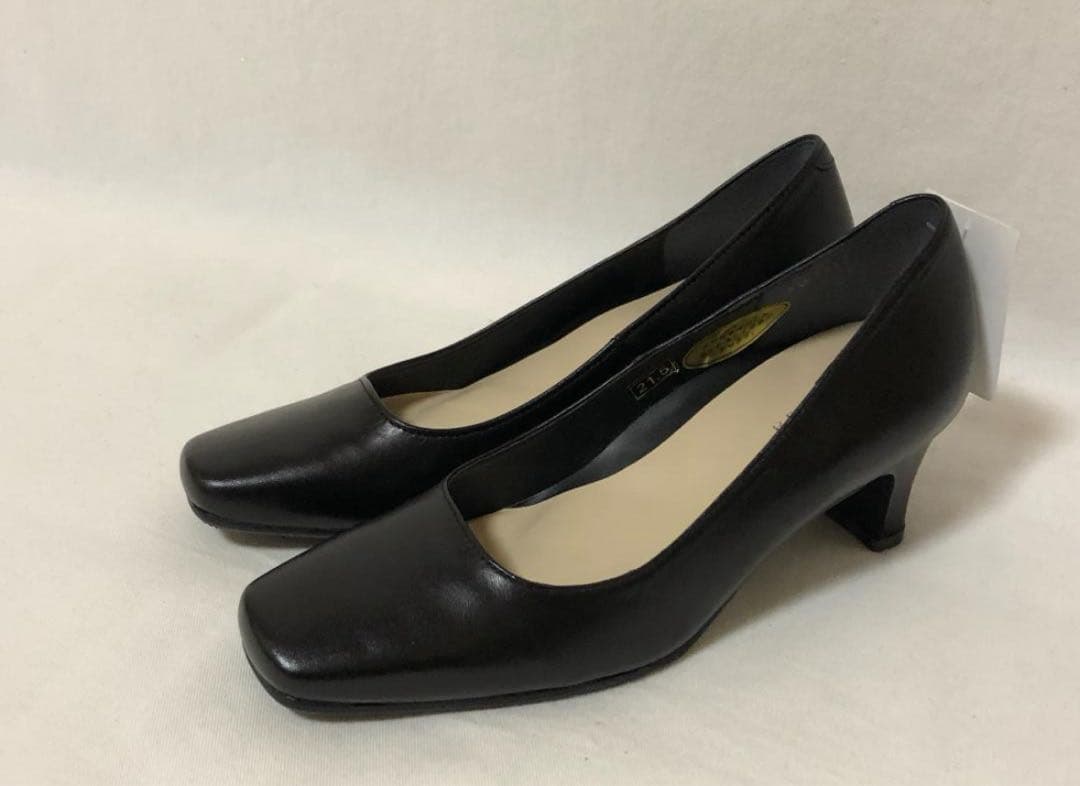2197新品べネビス本革フォーマルブラックパンプス21.5E日本製