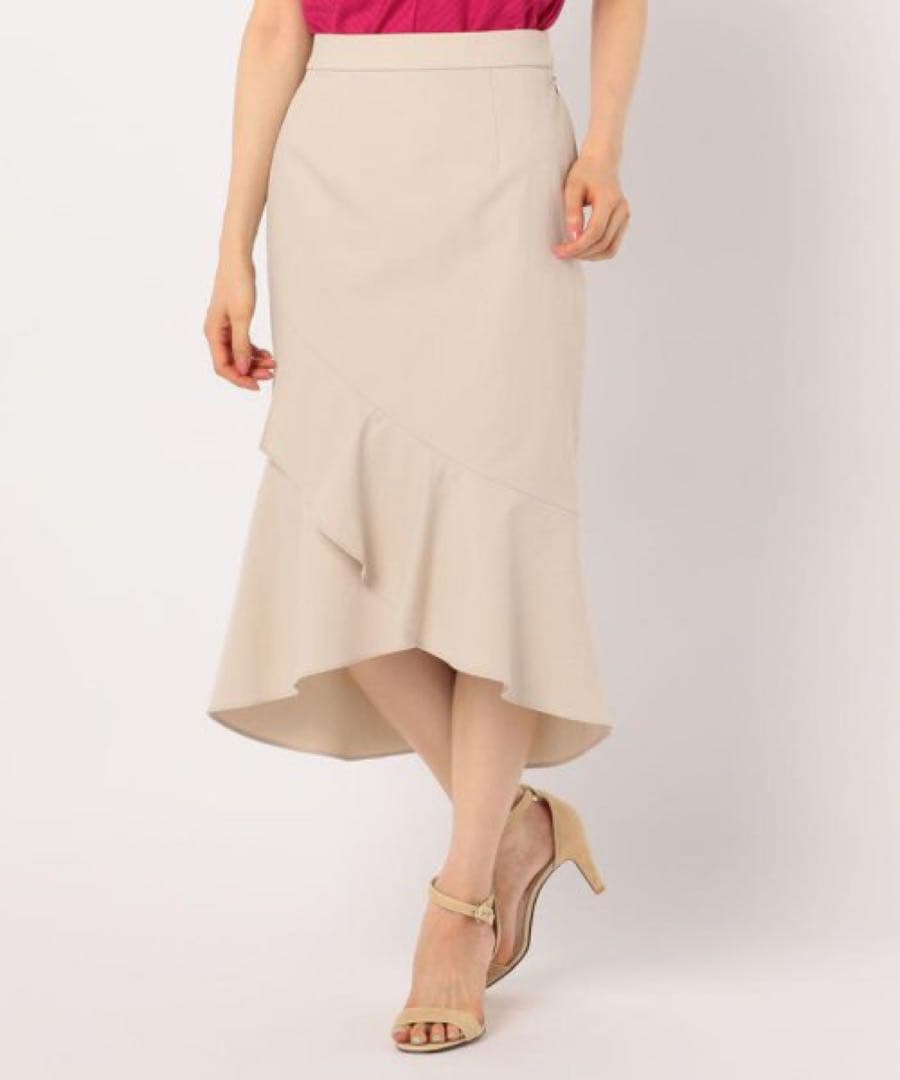 新品☆ノーリーズソフィー☆ラッフルヘムスカート38 ベージュ