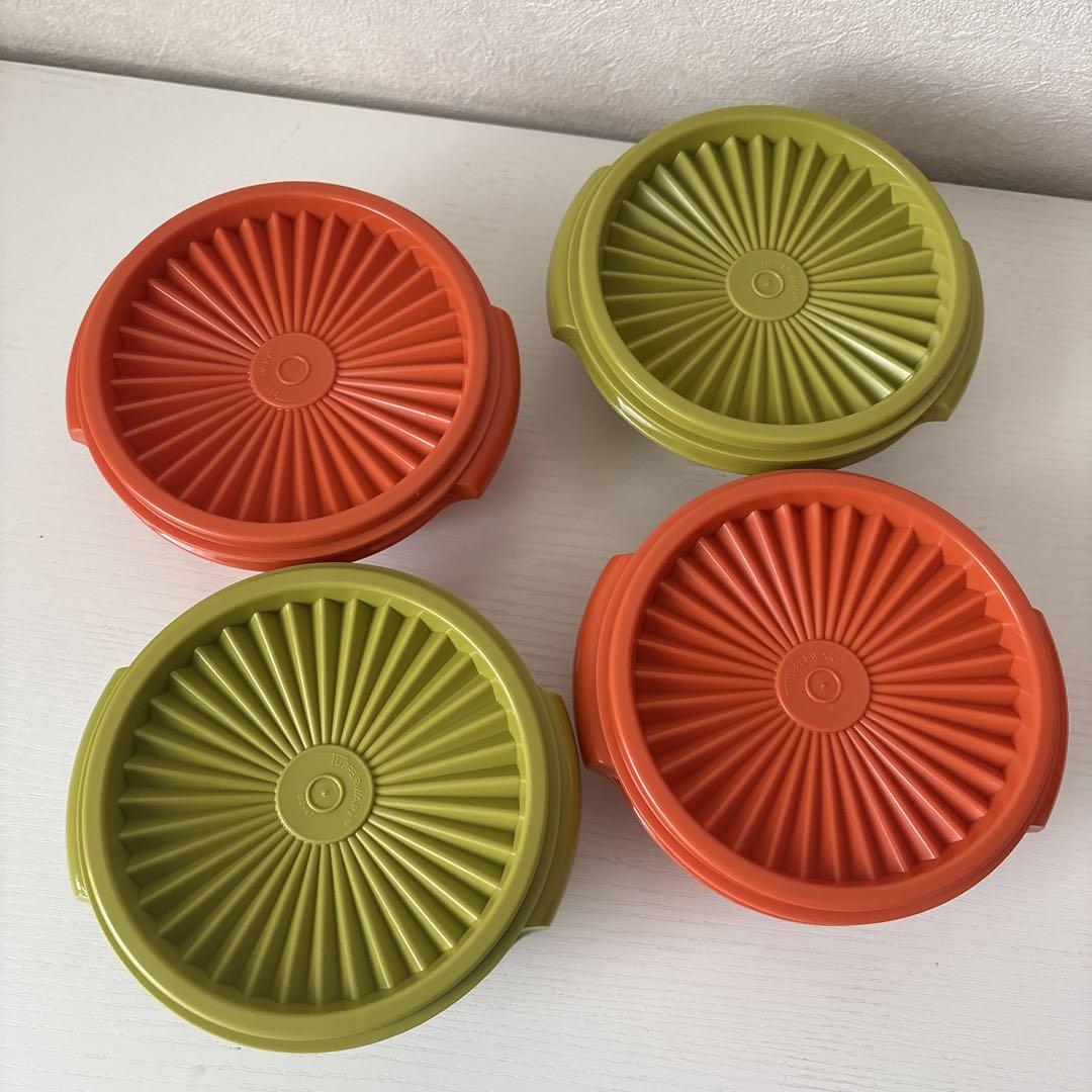 新品　タッパーウェア　ミニポピー　7個セット　レトロカラー　デコレーター