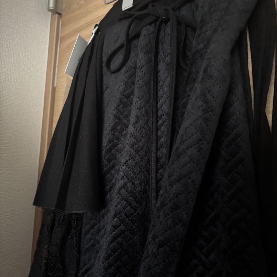 Asymmetry tiered ベロアキルトスカート Asymmetry tiered ベロアキルトスカート