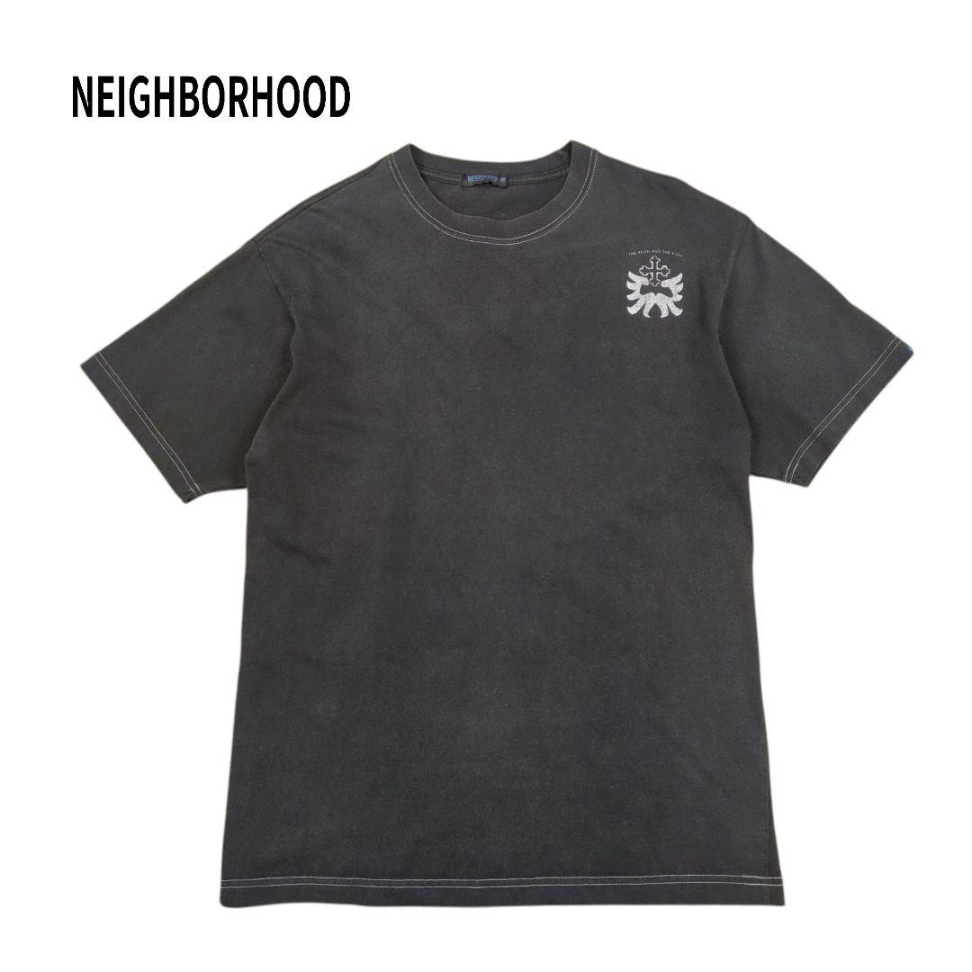 NEIGHBORHOOD Tシャツ 半袖 ロゴ プリント ブラック M