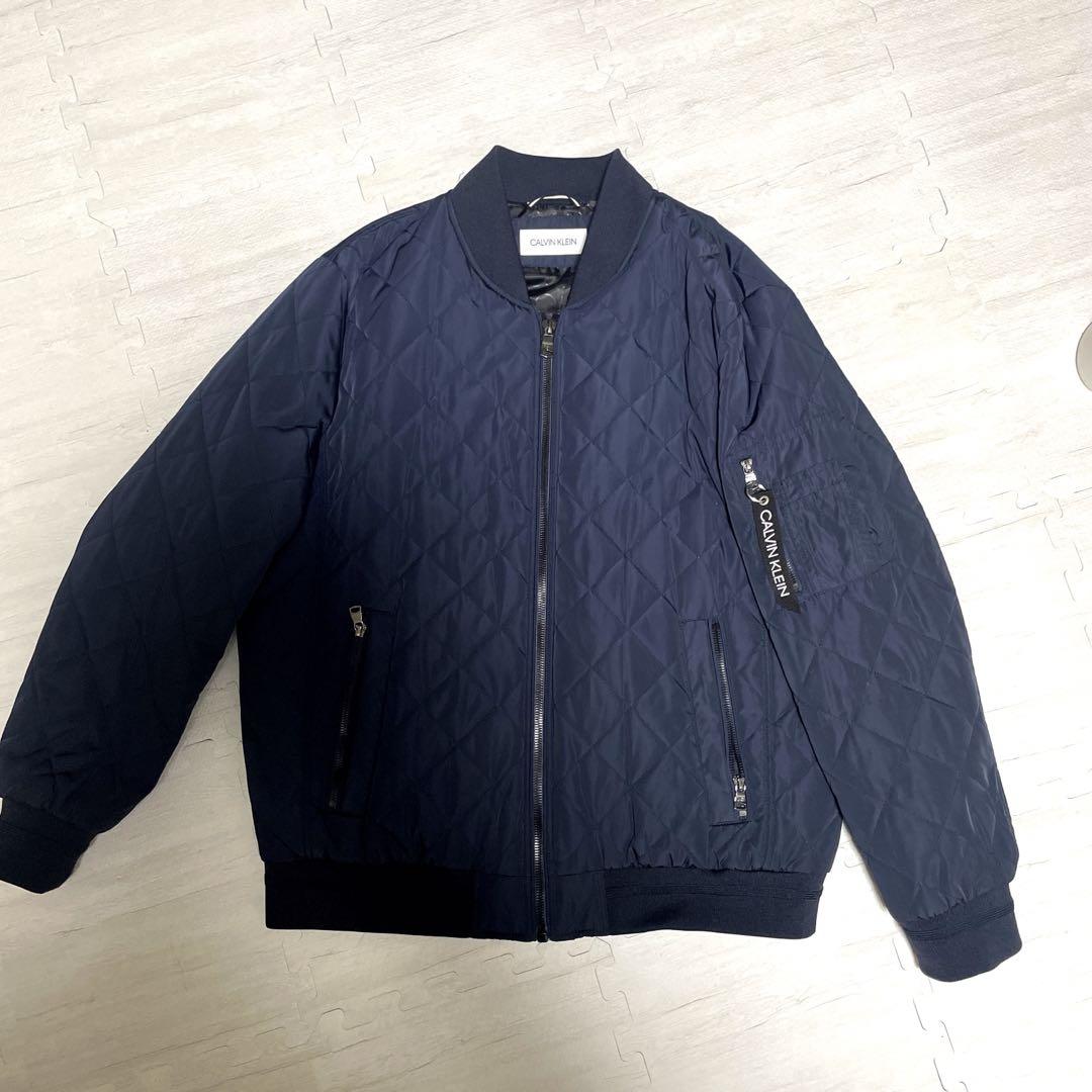 CALVIN KLEN MA1 ネイビー キルティング ジャケット