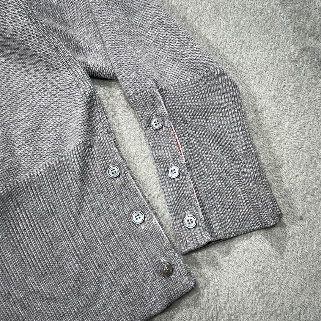 トムブラウン クルーネックニット ドッグ刺繍 グレー 4