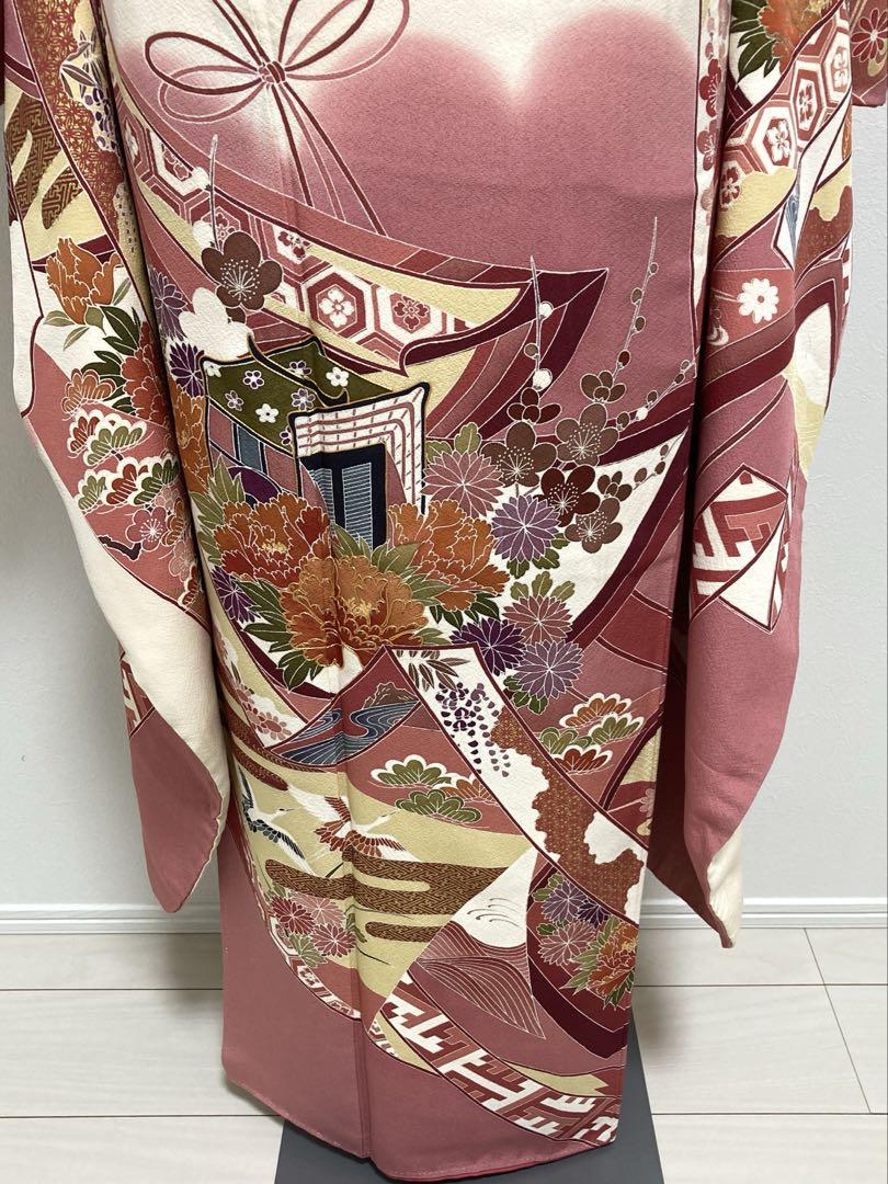 美品 成人式❤️ 振袖フルセット 正絹 ピンク 作家 駒刺繍