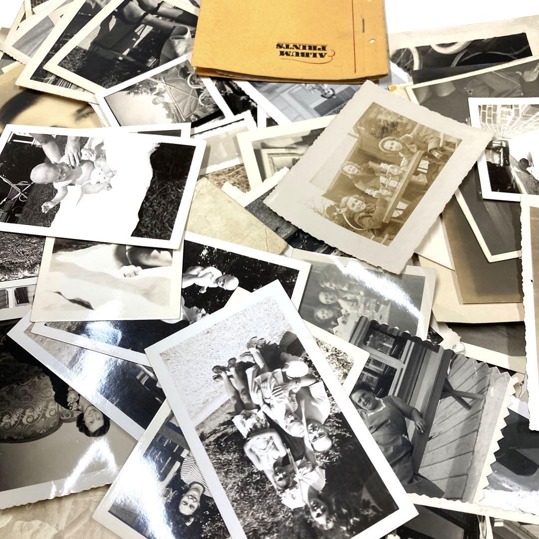 新作 増量 海外の古いモノクロ写真セット② ジャンクジャーナル素材