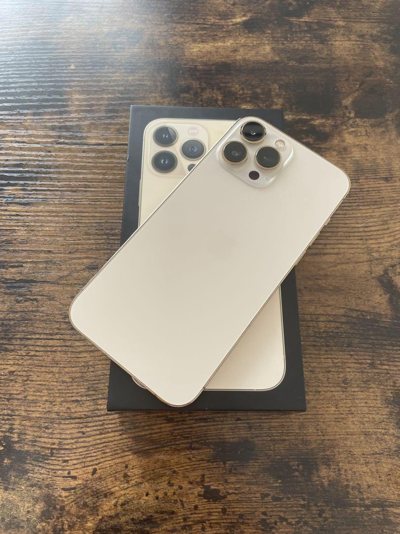 美品】iPhone 13 Pro Max ゴールド128GB