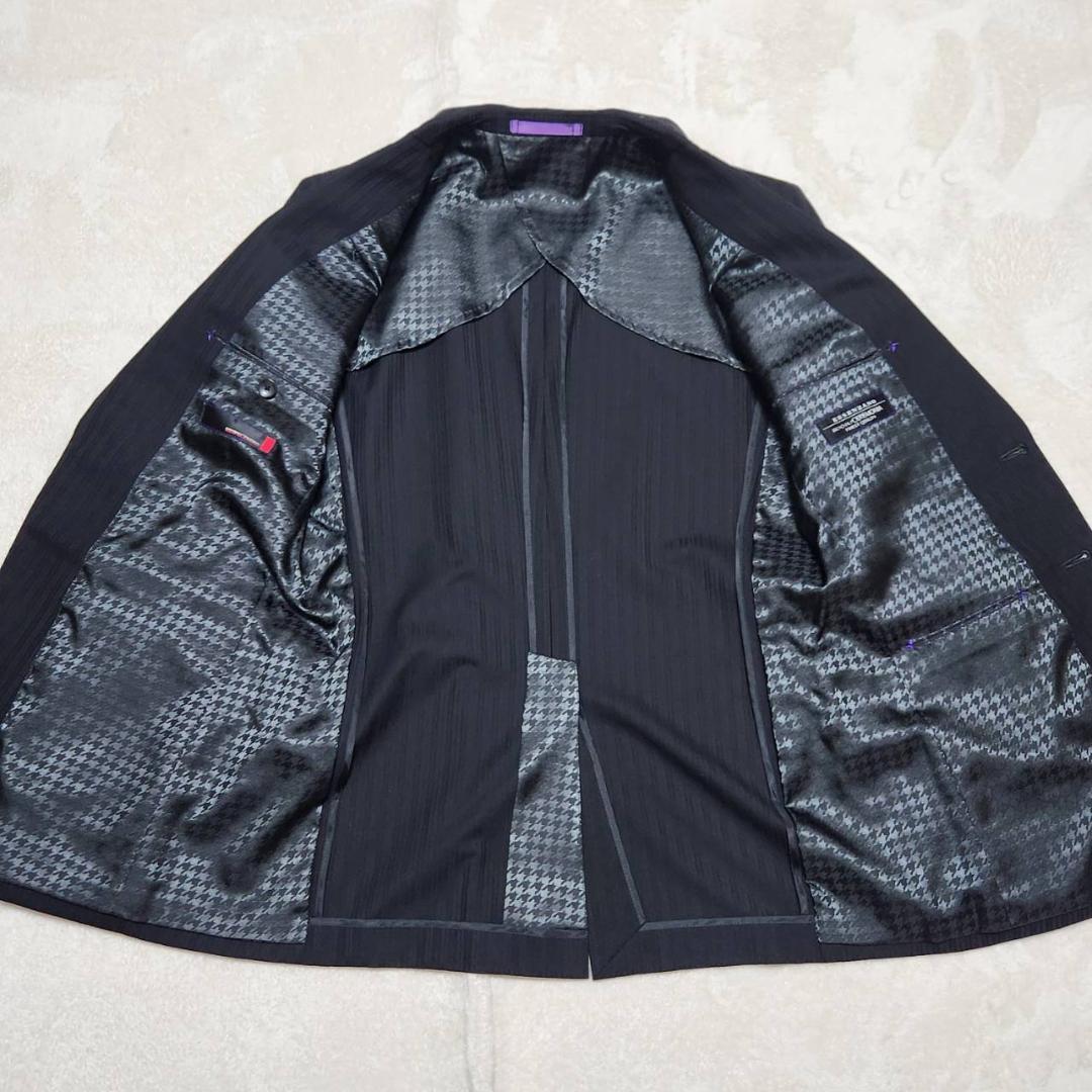 極美品 RESPECTNERO 千鳥格子 スーツ ストライプ 3ピース Lサイズ