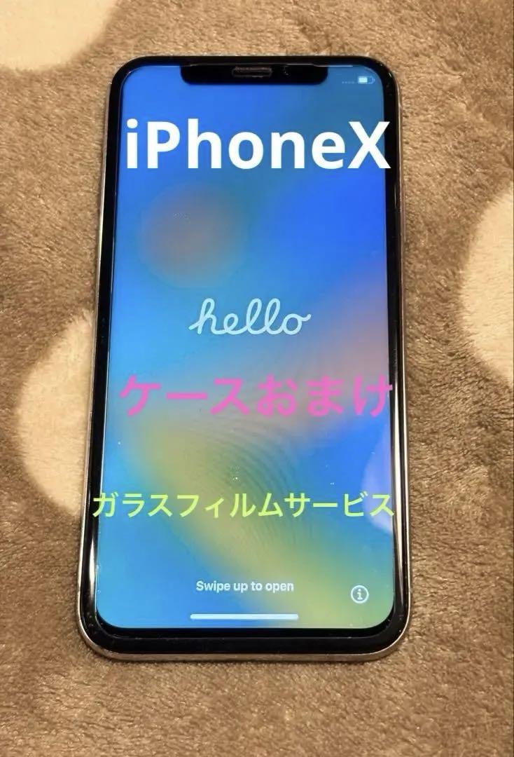 Apple iPhone X 本体　ケース付