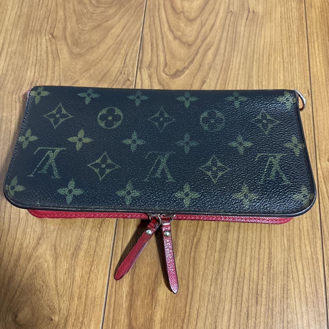 LOUIS VUITTON アンソリット　長財布 LOUIS VUITTON モノグラム 長財布 赤 アンソリット ルイ