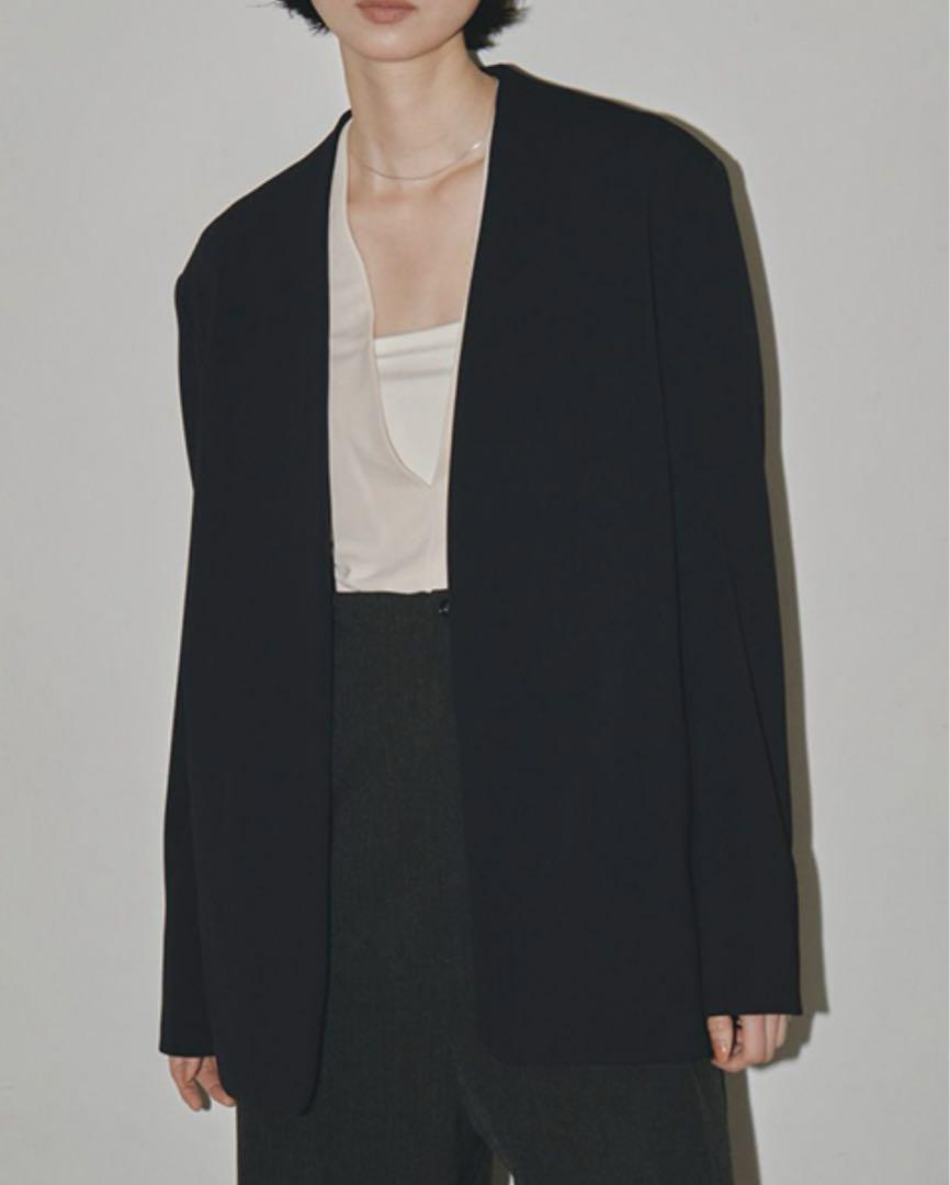 最終値下げ！todayful collarless twill jacket TODAYFUL Collarless Twill Jacket 36