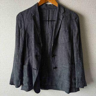 グレー チェック柄 テーラードジャケット