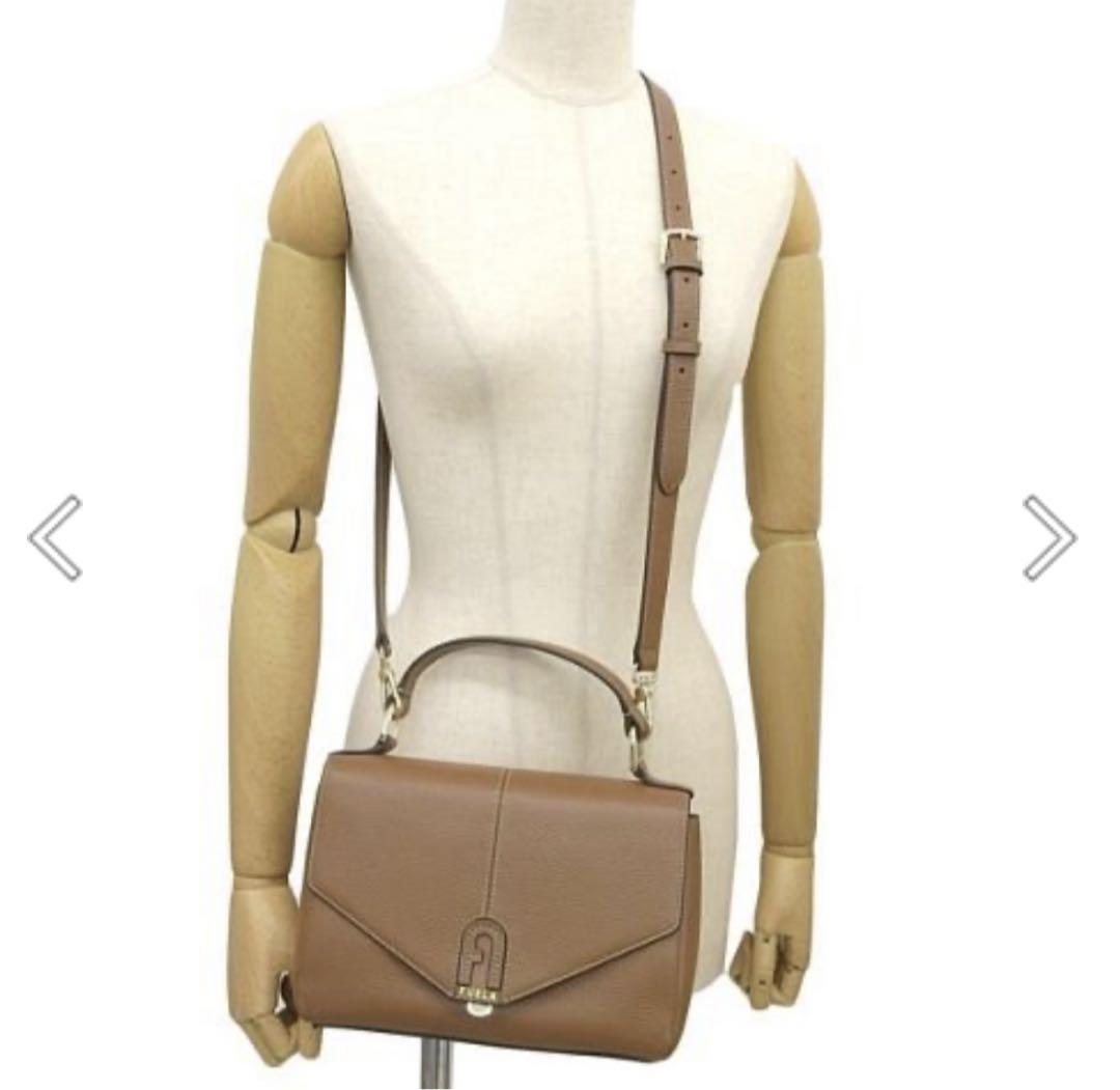 FURLA ダフネ ブラウンレザー ハンドバッグ バッグ
