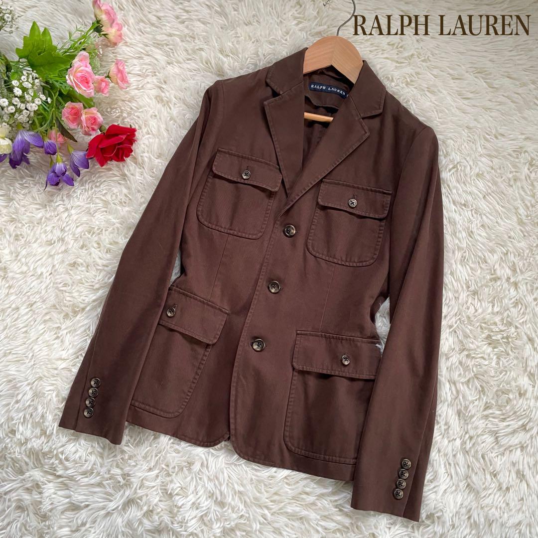 RALPH LAURENラルフローレン　ブラウンシングル3Bコットンジャケット9