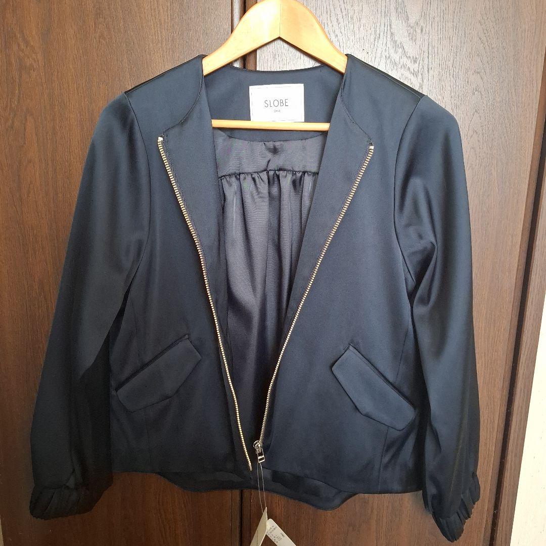【未使用タグ付】 スローブイエナ ノーカラー ブルゾン ジャケット M