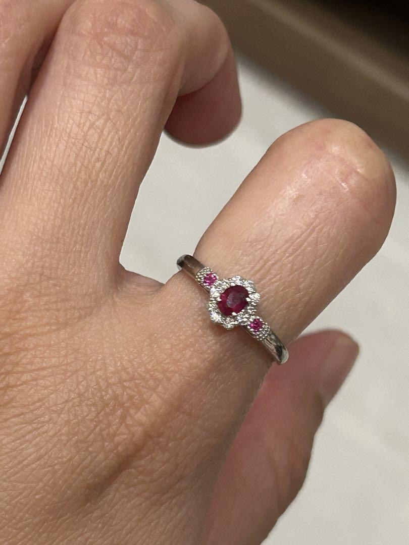 大特価‼️今年購入の未使用に近い美品✨プラチナルビー&ダイヤモンドリング