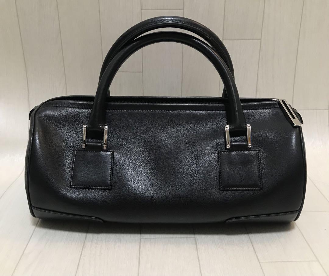 バッグ】LOEWE ロエベ アナグラム ハンドバッグ 筒型 レザー