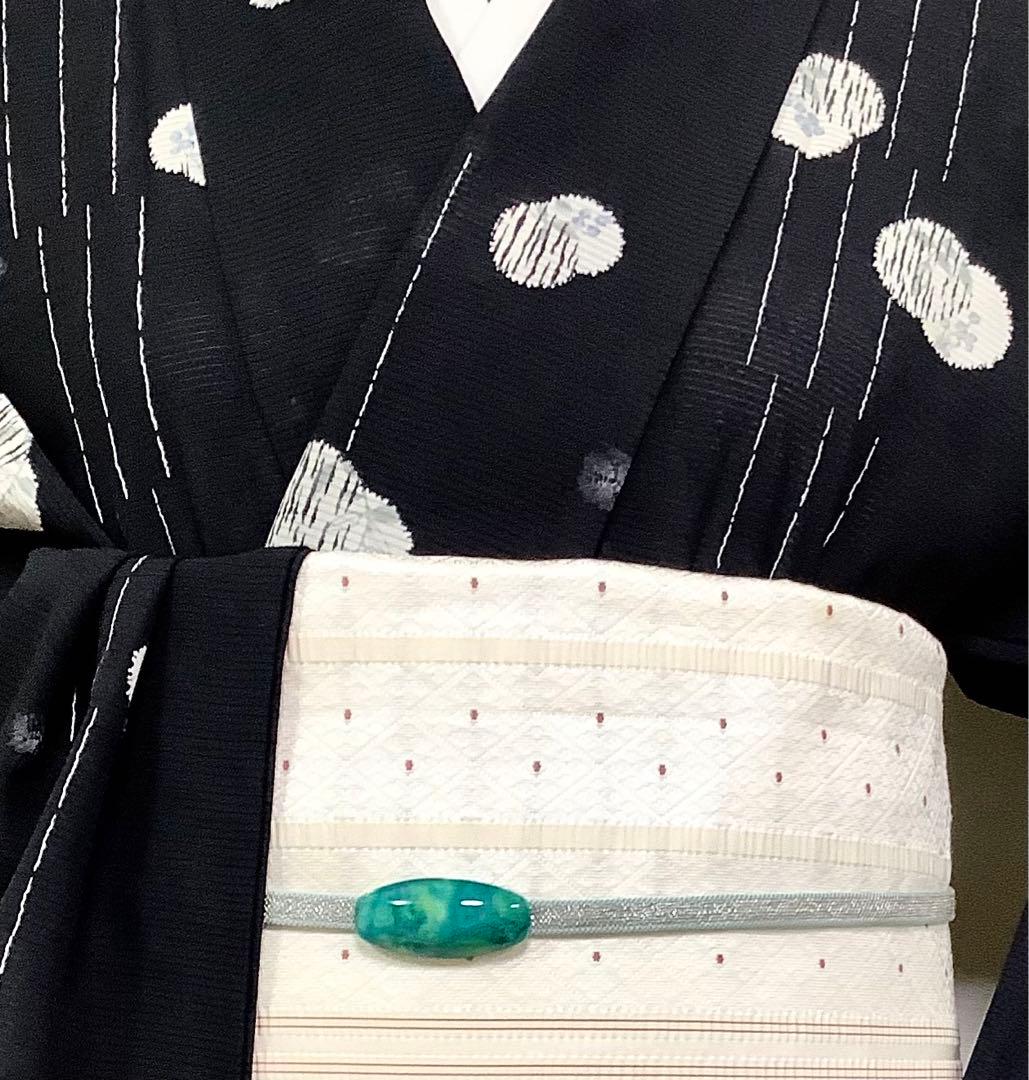 正絹絽の小紋黒地 。*S ( 訪問着、紬、袋帯なども出品)』: 【年中無休