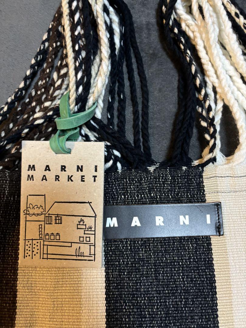 【新品】MARNI　ハンモックバッグ　ストライプトートバッグ