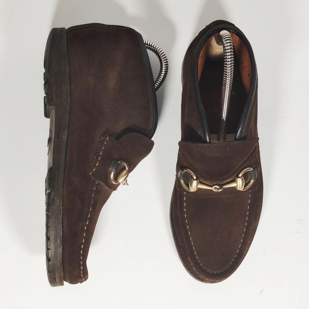 【Vintage】GUCCI グッチ ホースビットブーツ ブラウンスエード 茶色