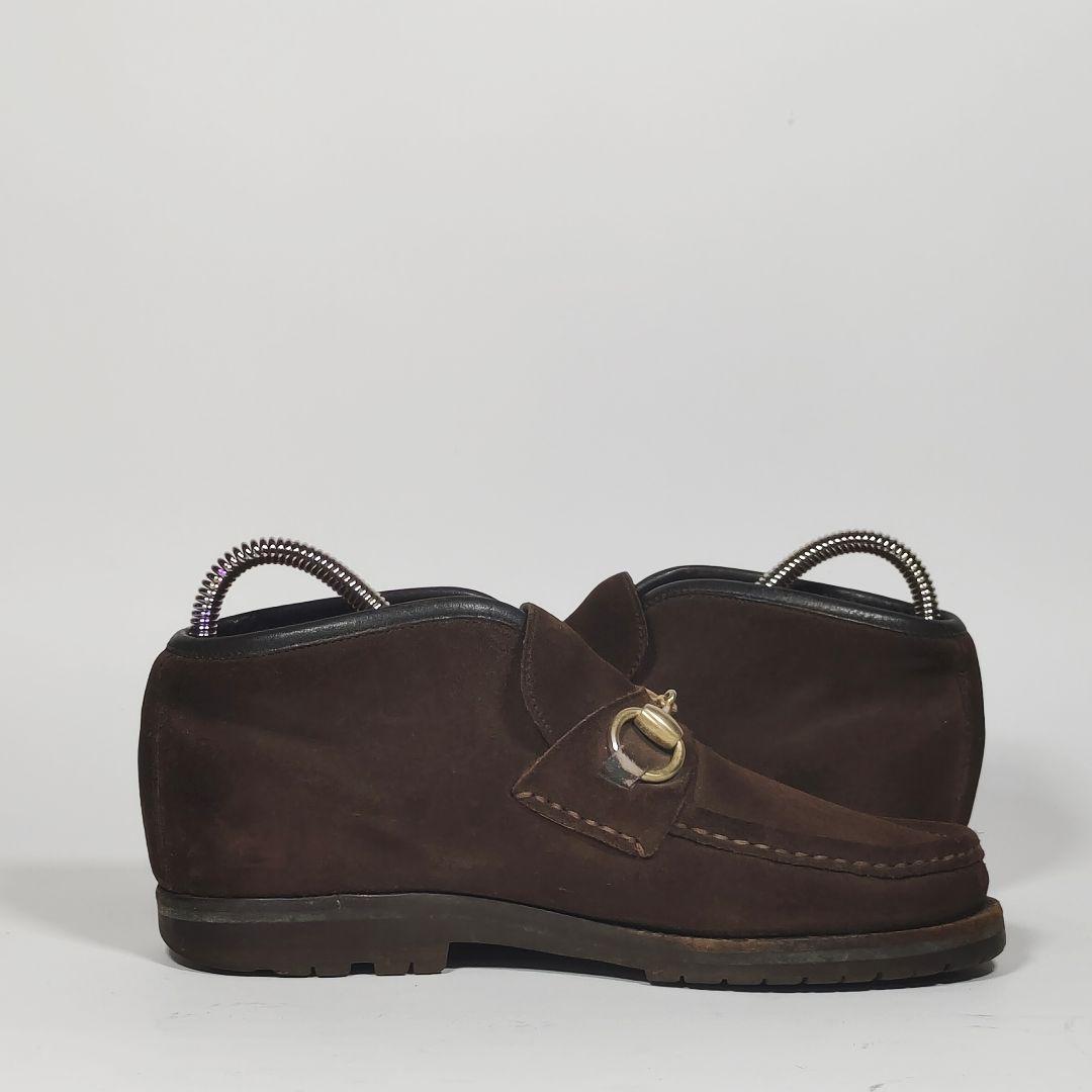 【Vintage】GUCCI グッチ ホースビットブーツ ブラウンスエード 茶色