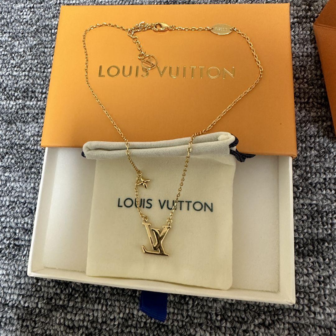 ルイ ヴィトン ネックレス LV アイコニック ペンダント ゴールド