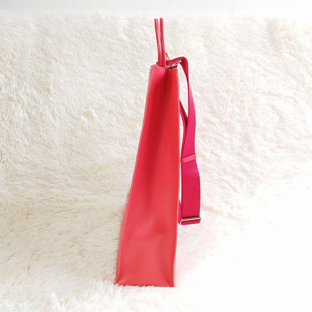 未使用✨️ディーゼル　トートバッグ　ショッパー　L　2WAY　ショルダー　レッド