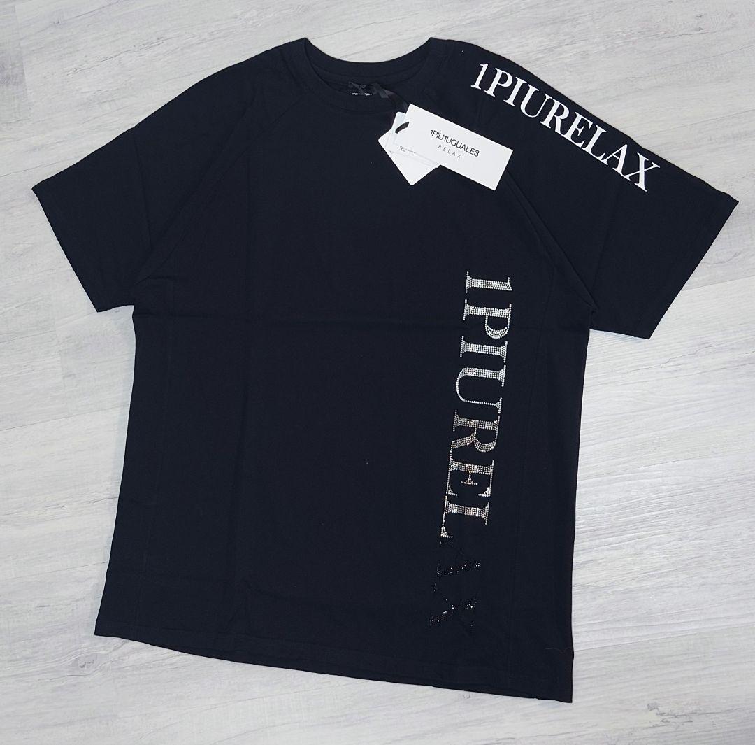 新品Lサイズ バック フロント ラインストーンロゴ Tシャツ