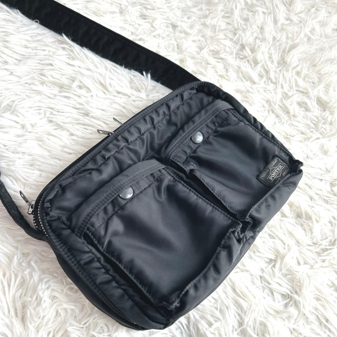 美品✨ポーター　タンカー 二層式 ショルダー 廃盤 黒 斜め掛け　PORTER