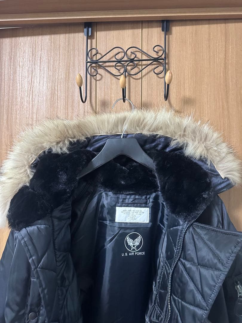 HOUSTON ヒューストン　N-3B N3B 黒　ブラック Lサイズ