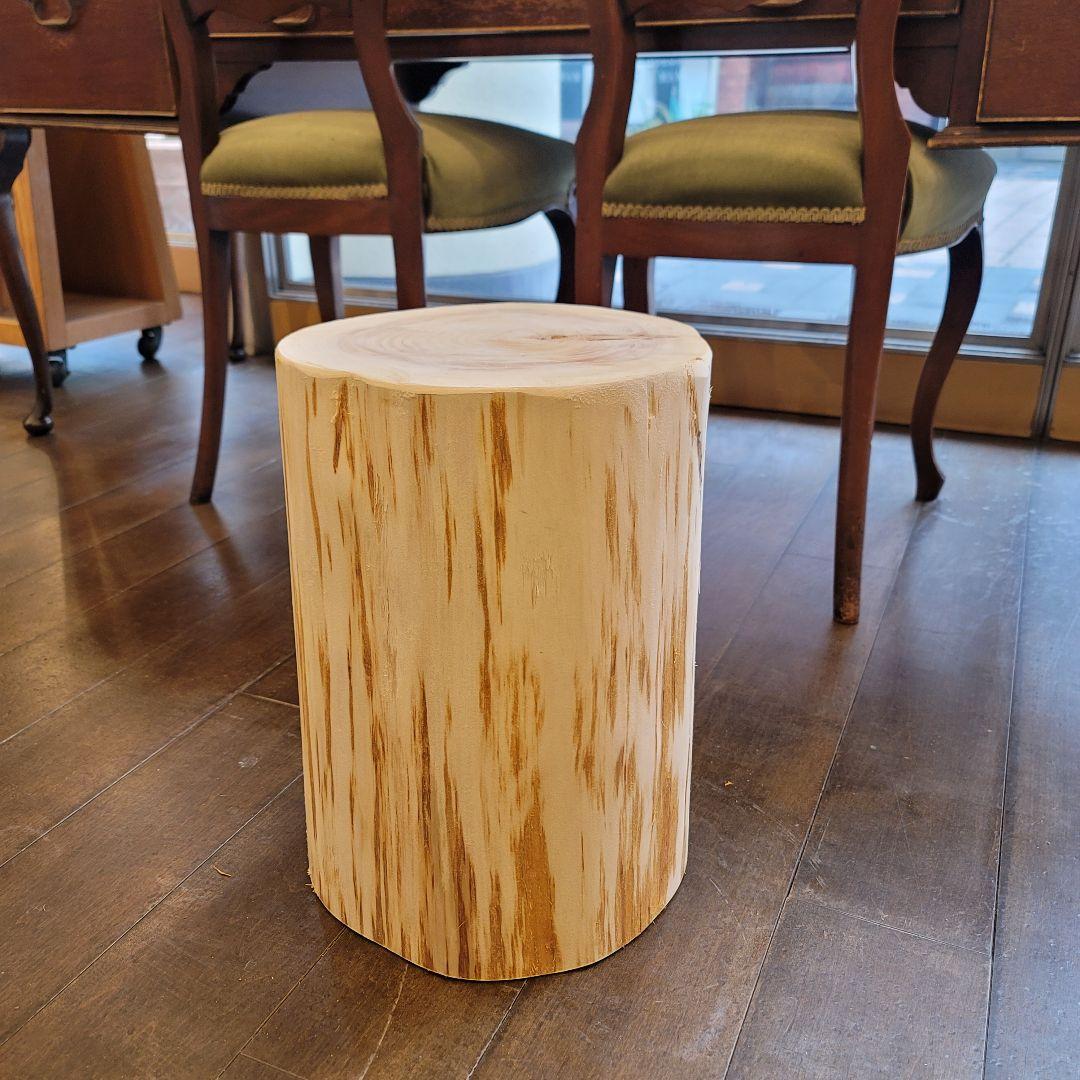 のよりも 静岡県伊豆産 ヒノキ丸太椅子(直径38cm高さ49.5cm) aXPf6