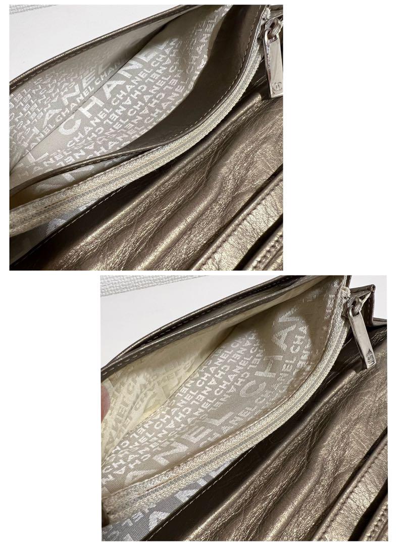 シャネル【CHANEL】カンボンライン長財布　ゴールド　箱、ギャランティー付き