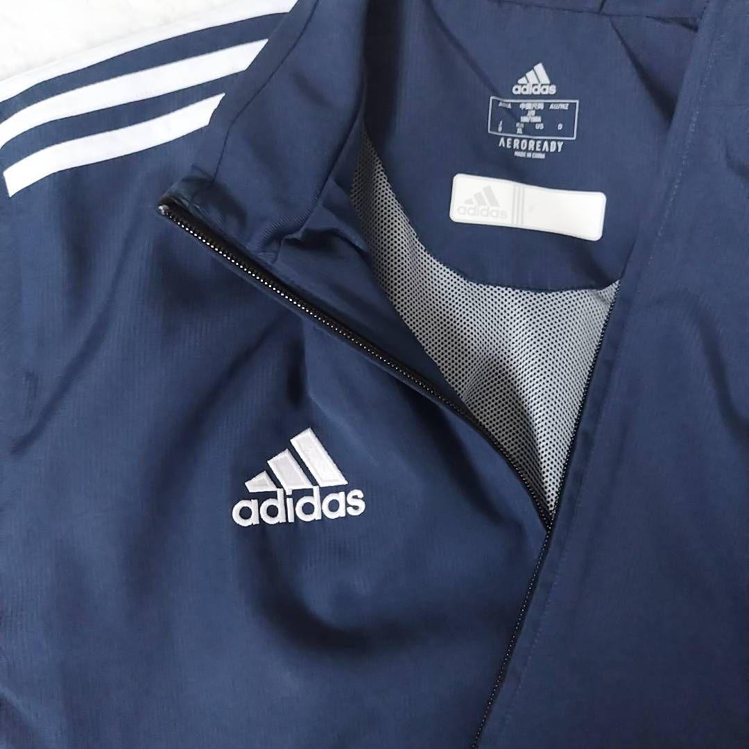 adidas ネイビー ジャージ 上下セット ウィンドブレーカーとシャカパン