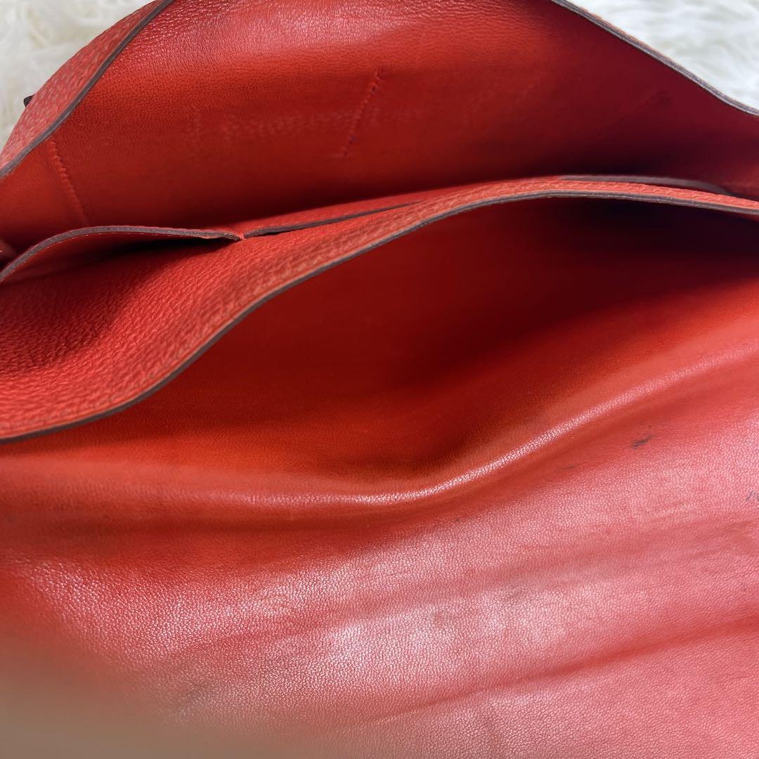 HERMES✨️ドゴン 長財布 オレンジ 希少 ゴールド金具 エルメス GM