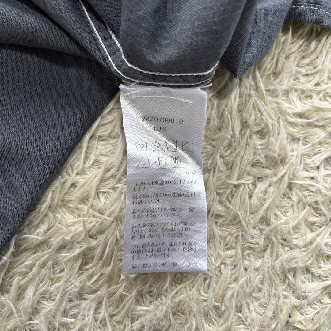【美品】フランク&アイリーン LUKE 長袖シャツ コットン ネイビー XXS