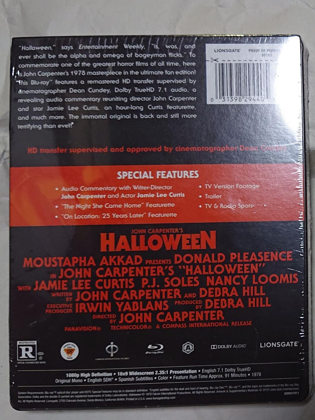 少々難あり ハロウィン スチールブック Blu-ray