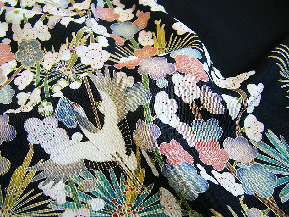 美品 結婚式 作家物 極上縮緬地 本加賀友禅 黒留袖（正絹）未使用＜D622＞
