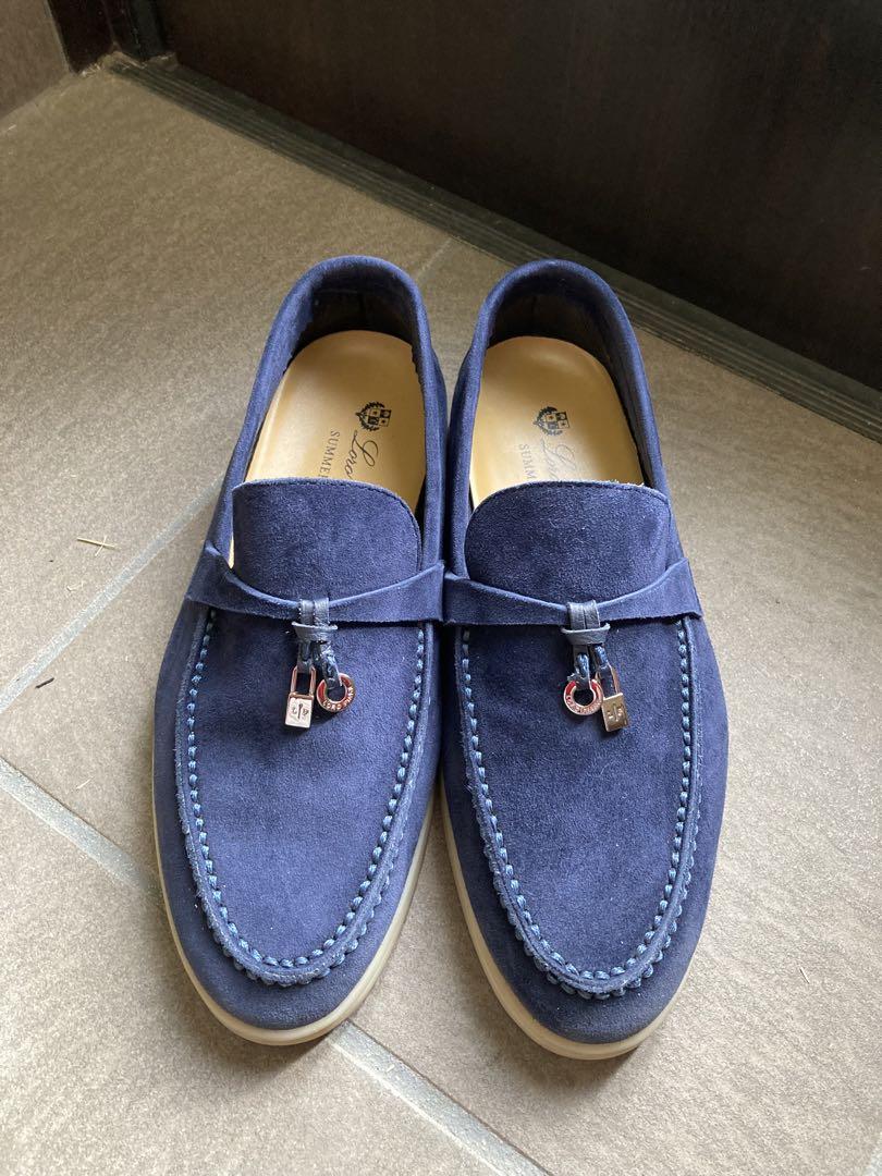 ロロピア－ナ◎チャーム ウォーク モカシン ネイビー Loro Piana