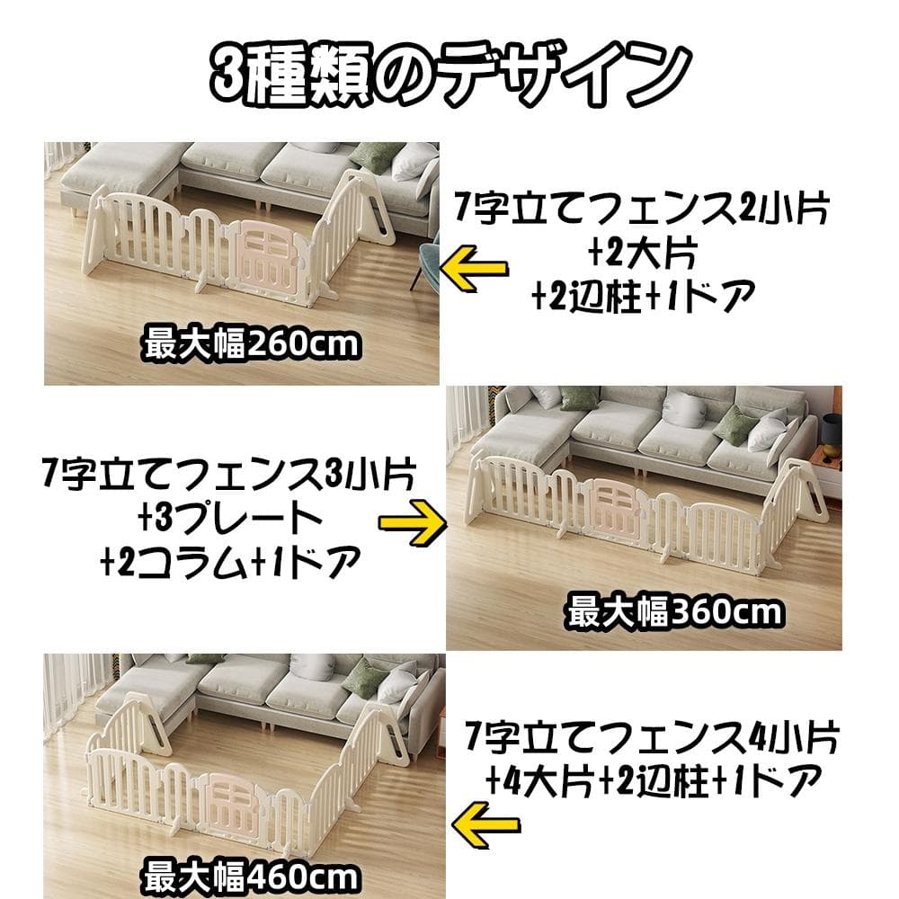 ベビーゲート キッズパーテーション最大幅460cm 置くだけタイプ　テレビガード ベビーゲート キッズパーテーション最大幅460cm 置くだけタイプ テレビ