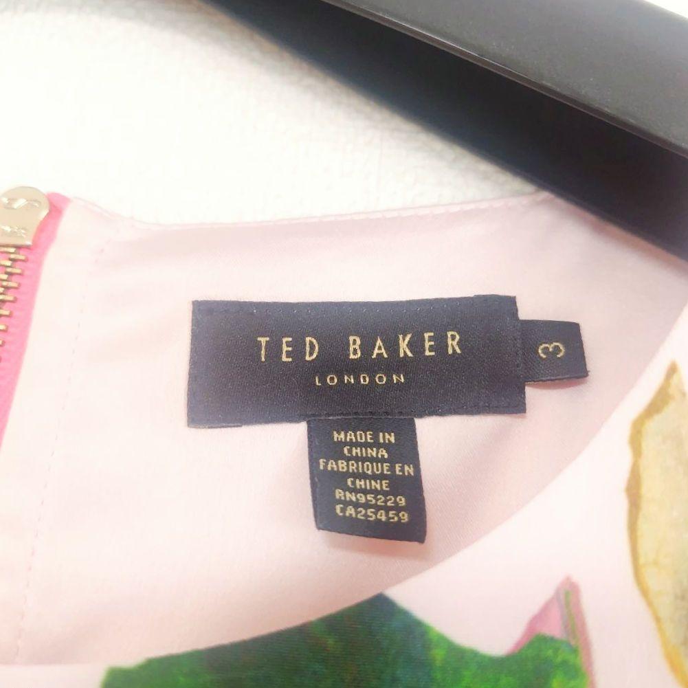 関税.送料込 Ted Baker Carmall 花柄ミニワンピース ♥極美品♥TED BAKER テッドベイカー 花柄ノースリーブ