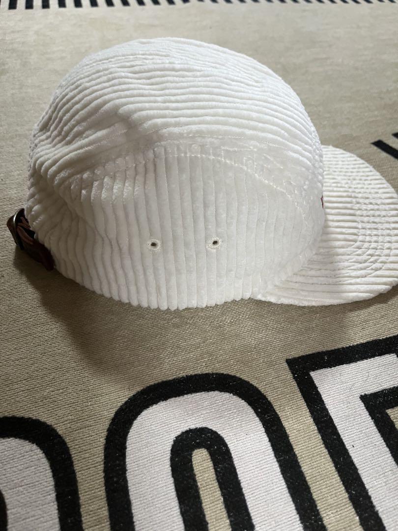 Supreme コーデュロイ キャップ 白