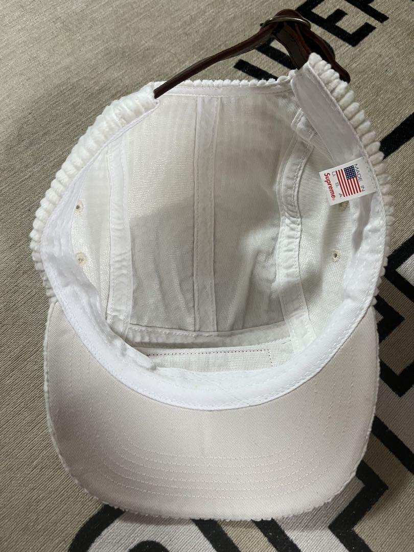 Supreme コーデュロイ キャップ 白