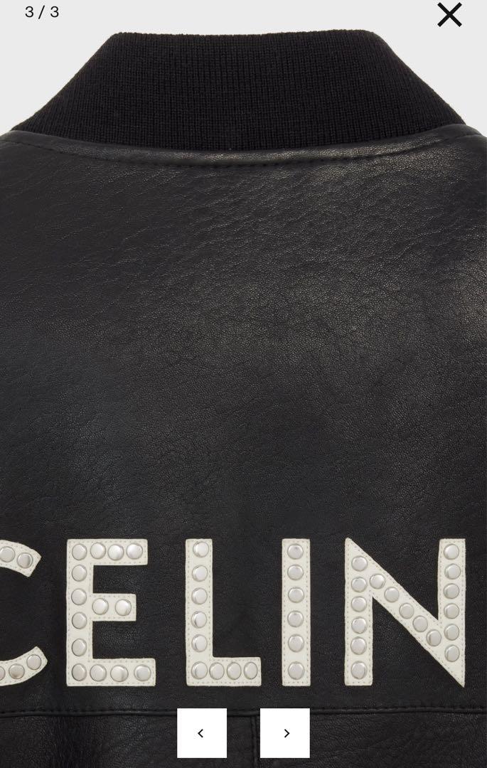 CELINE レザーボンバージャケット