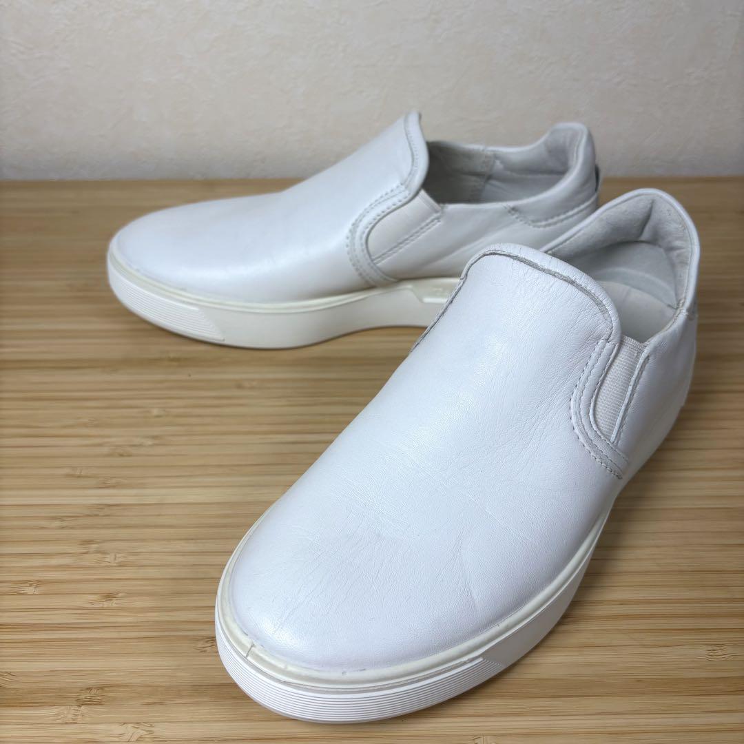 【美品】ECCO STREET TRAY エコー スリッポン レザー