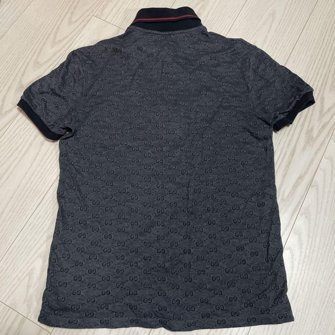 GUCCI GGロゴ ポロシャツ Sサイズ グレー